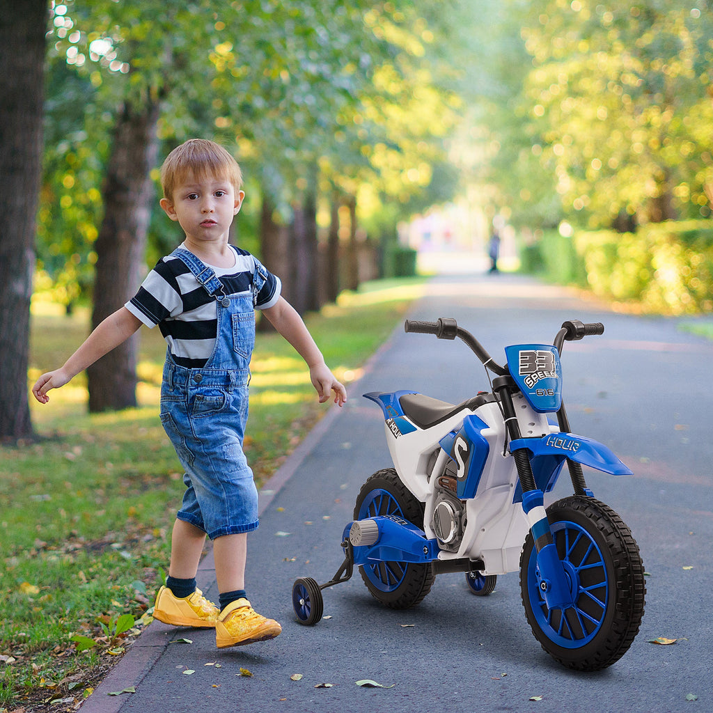 Easycomfort elektrische crossmotor voor kinderen 12V - blauw