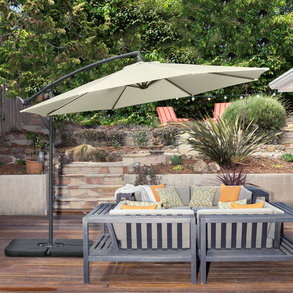 EasyComfort Hangparasol 6-spaken Ø292 x 247A cm, beige