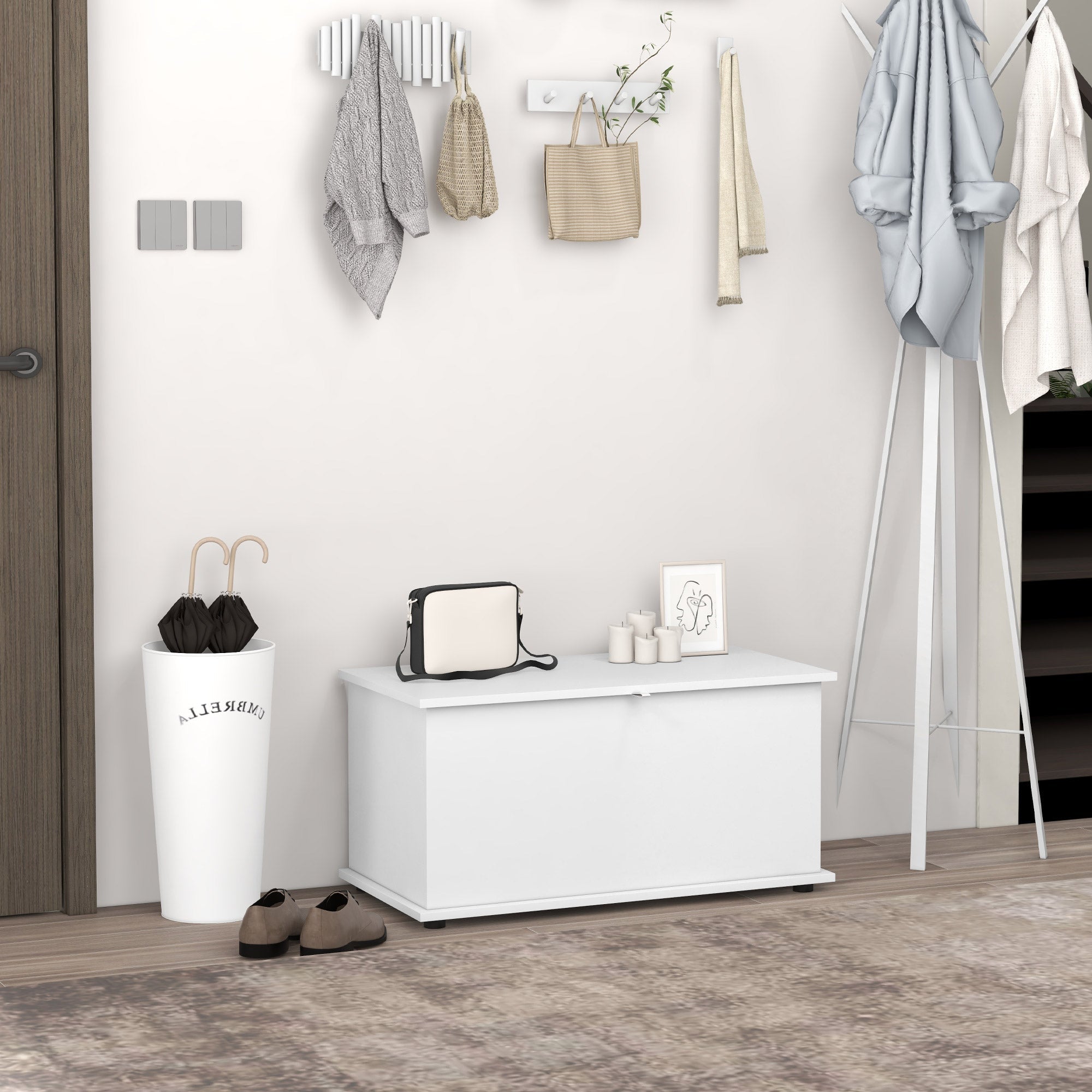 EasyComfort Opbergbank 80x40x40 cm wit
