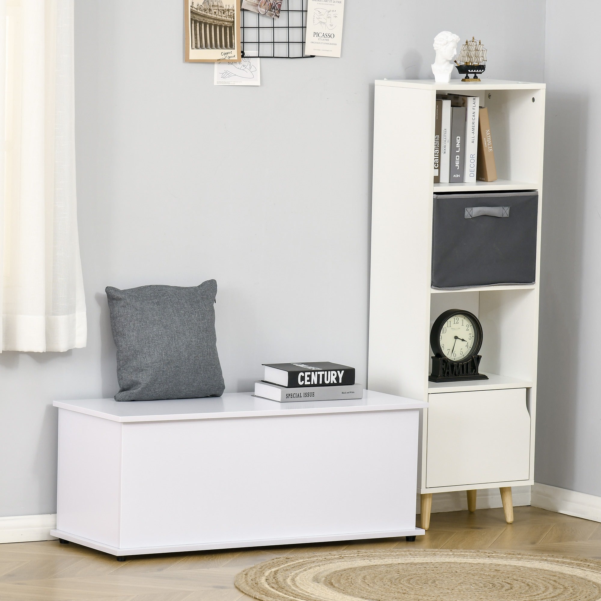 EasyComfort Opbergbank 100 x 40 x 40 cm, wit