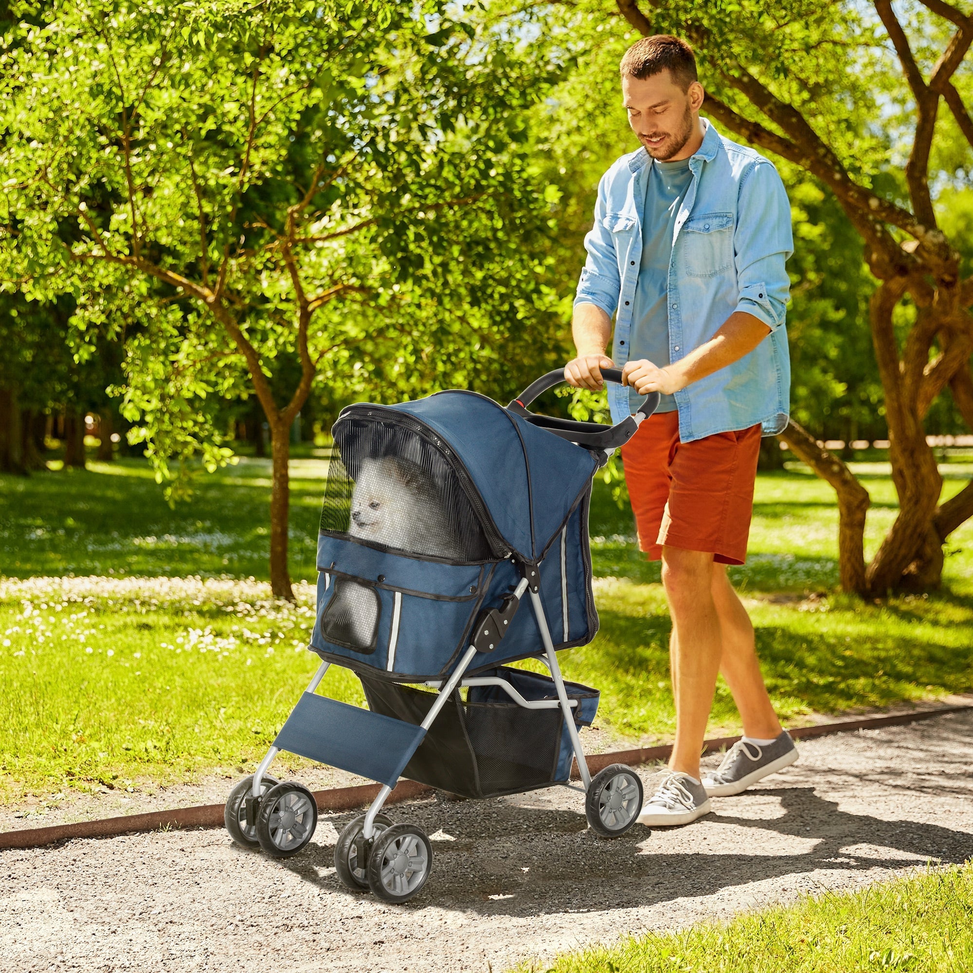 EasyComfort inklapbare hondenbuggy, max. 10 kg, 75x45x97 cm