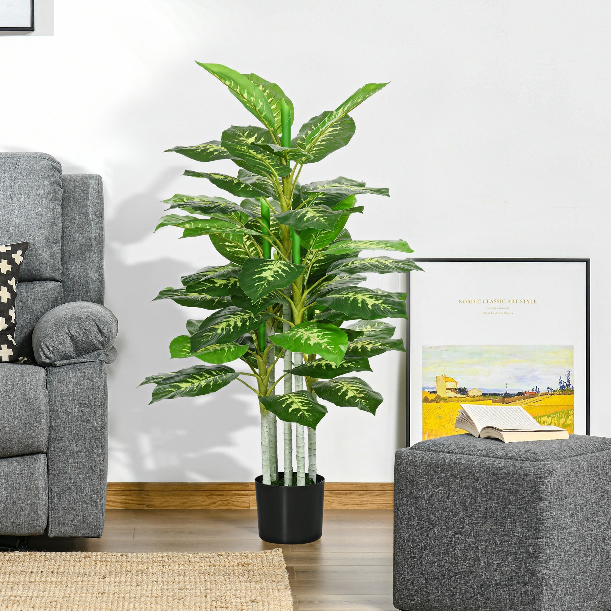 EasyComfort Pianta kunstplant 120 cm met zwarte pot
