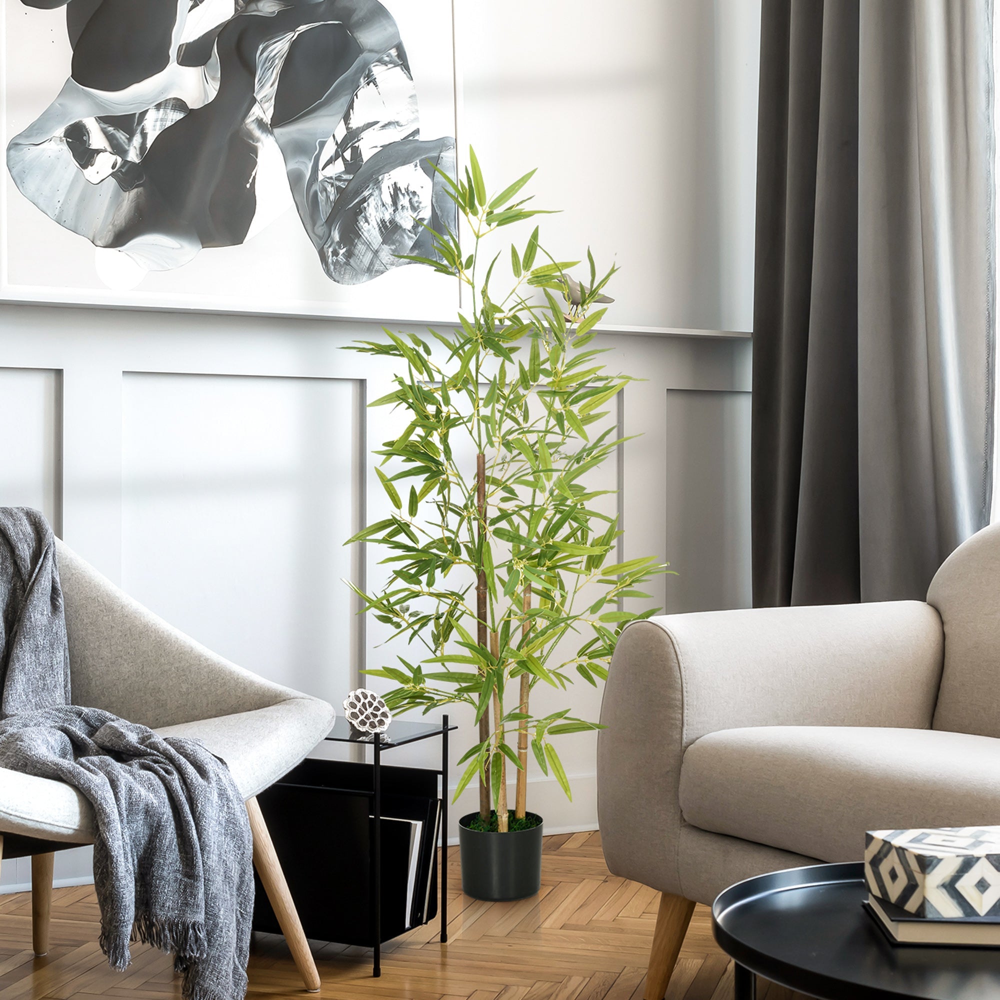 EasyComfort Bamboe kunstplant 120 cm met pot