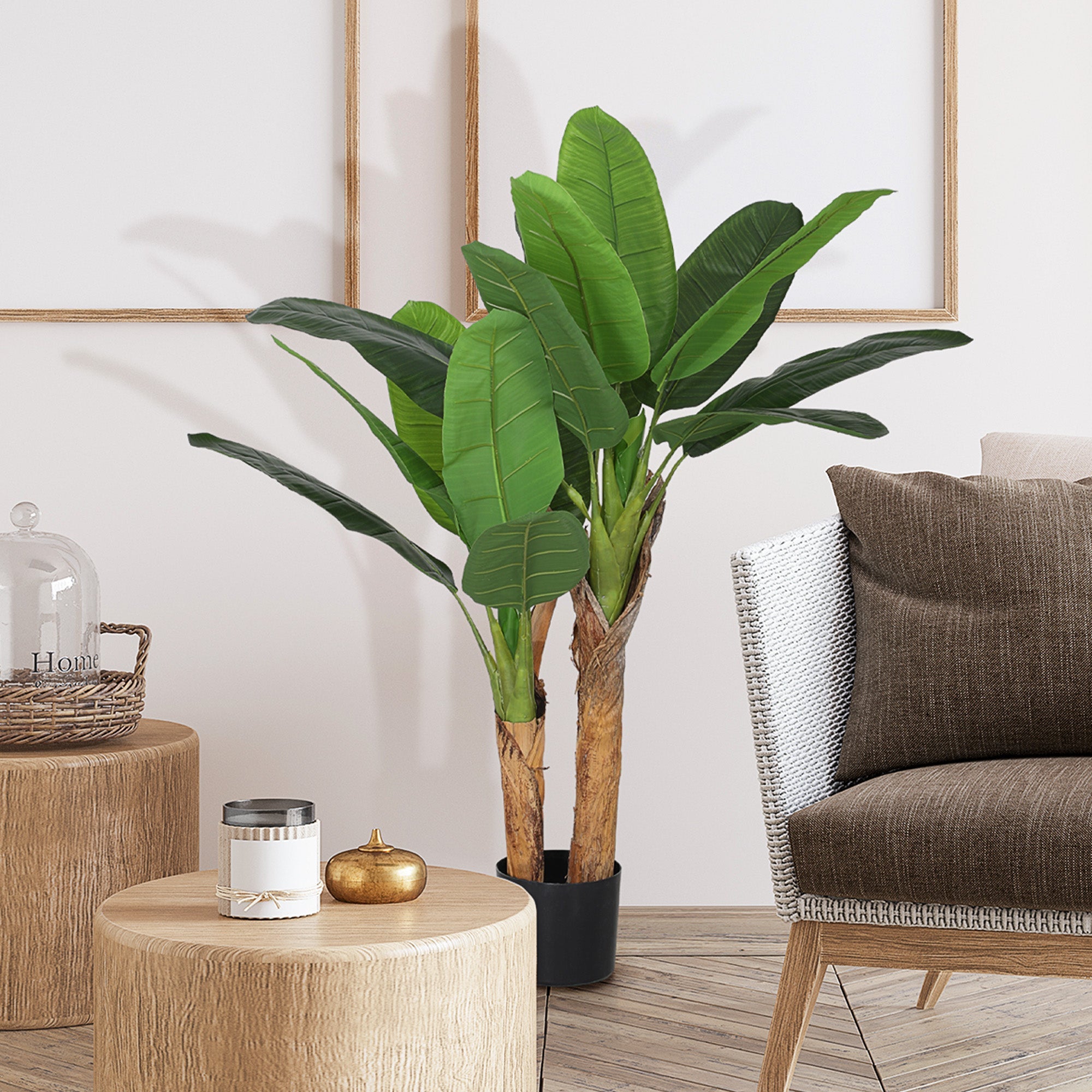 EasyComfort kunstbananenboom 120 cm inclusief pot