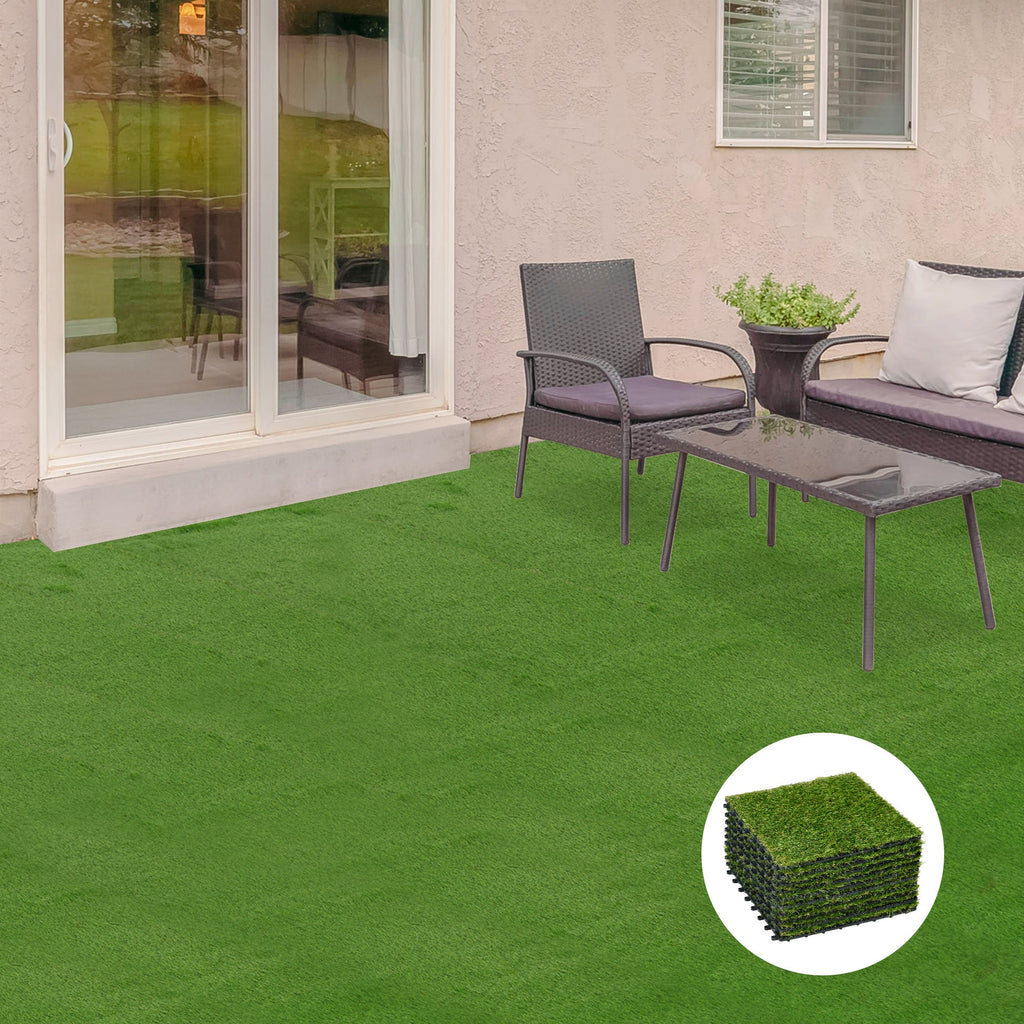 EasyComfort tuintegels met kunstgras 30x30 cm - set 10 (dichtheid 6500)
