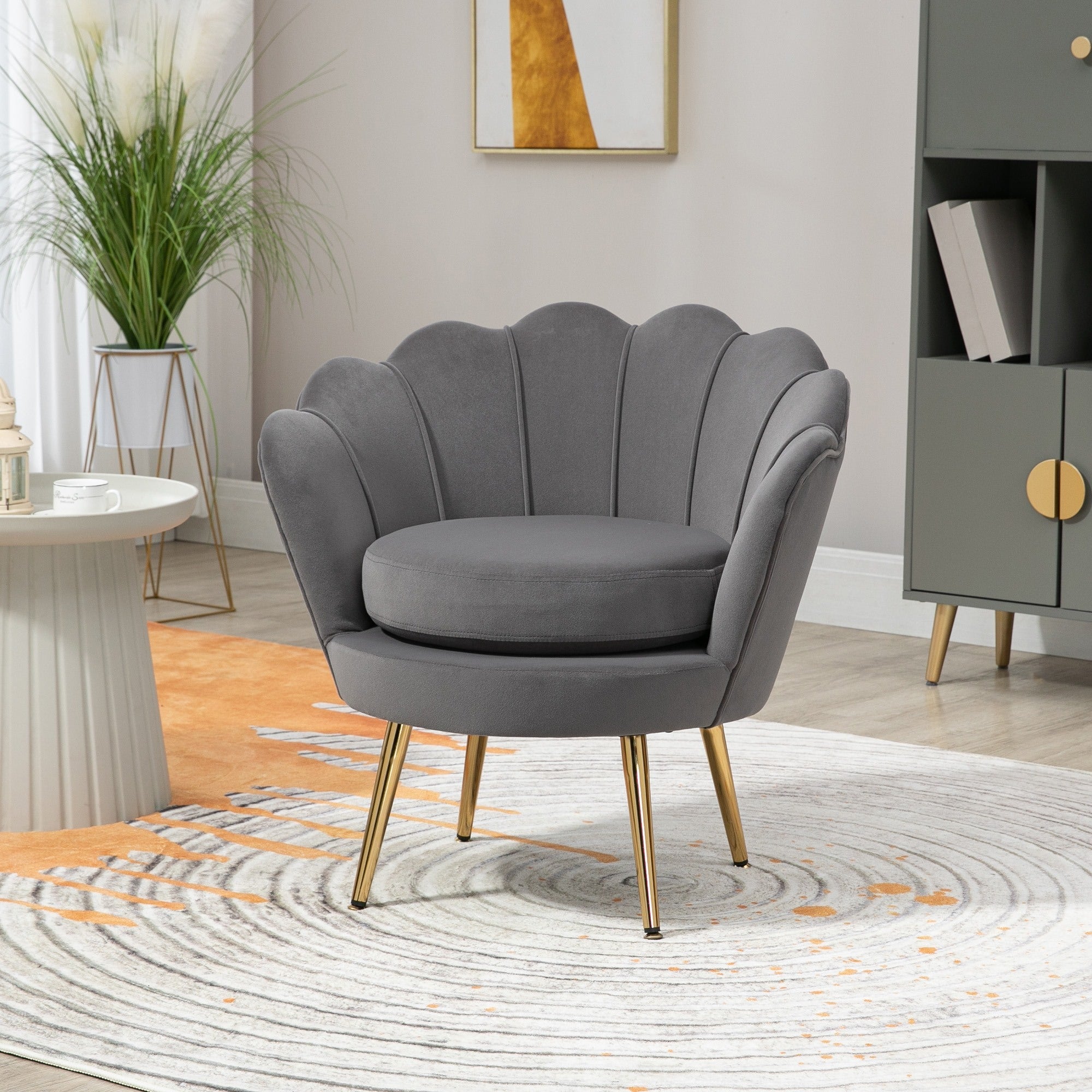 EasyComfort Poltrona a Conchiglia fauteuil 76x67x74 cm, grijs