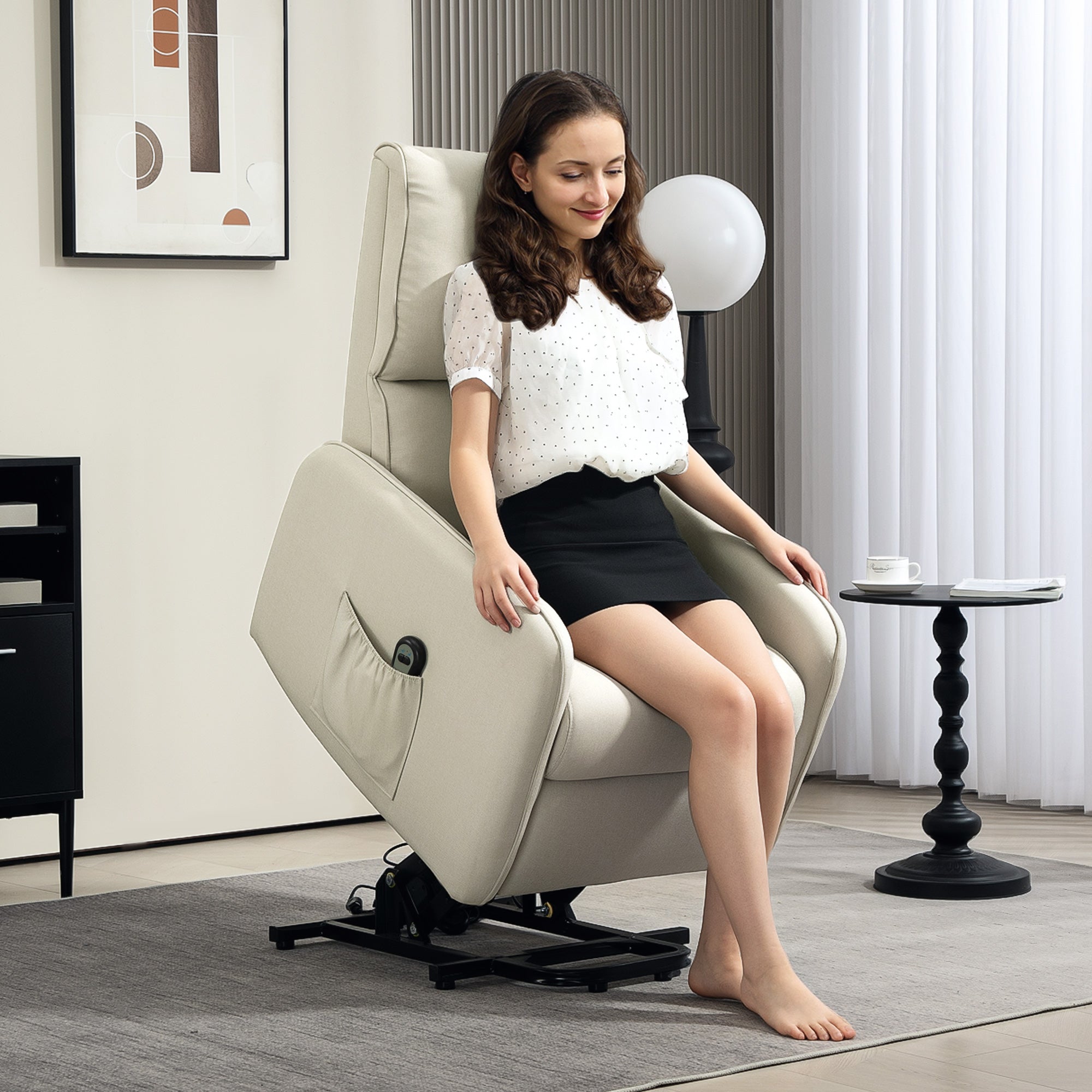 EasyComfort Poltrona Alzapersona - elektrische sta-op fauteuil, beige