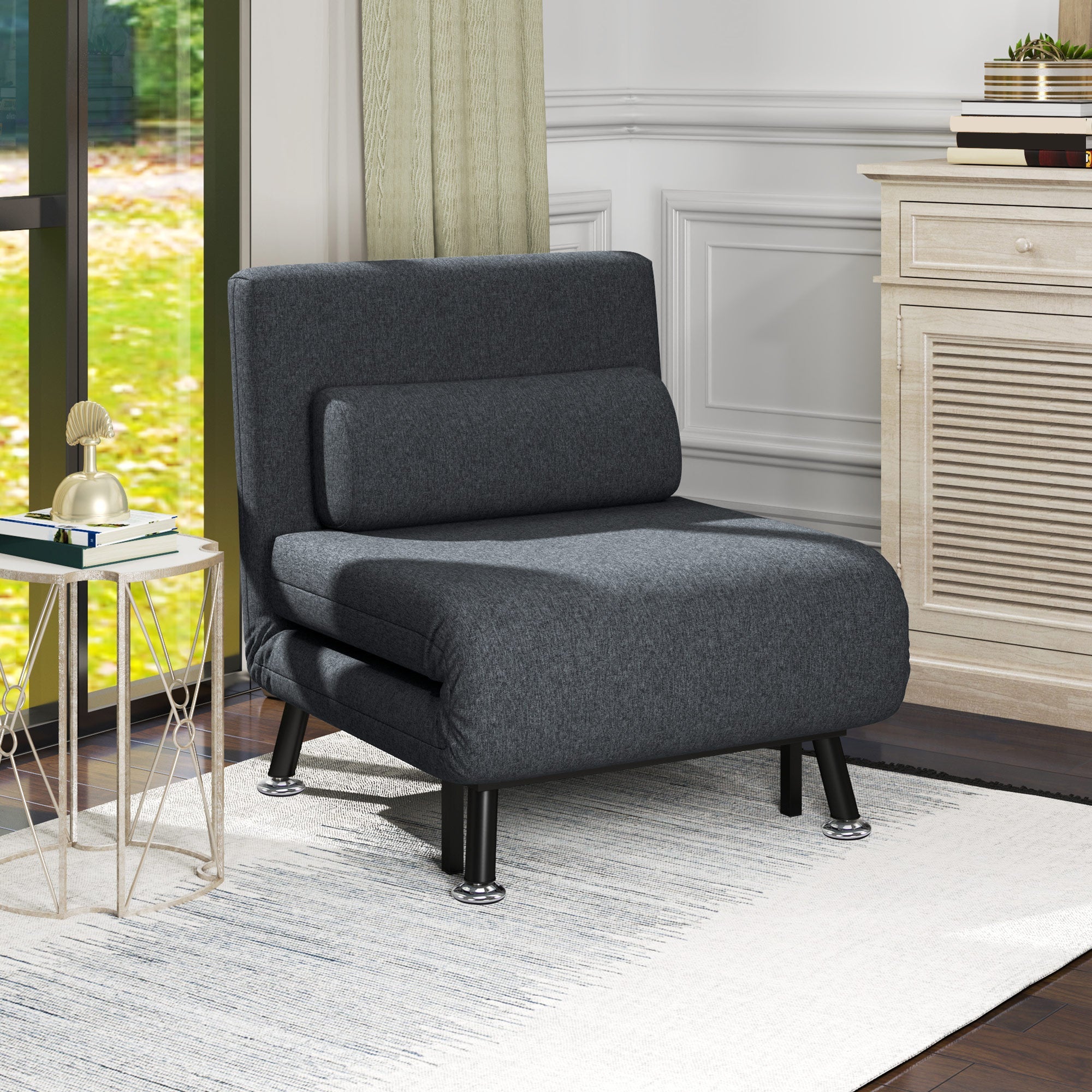 EasyComfort Poltrona Letto 3-in-1 Fauteuilbed Donkergrijs