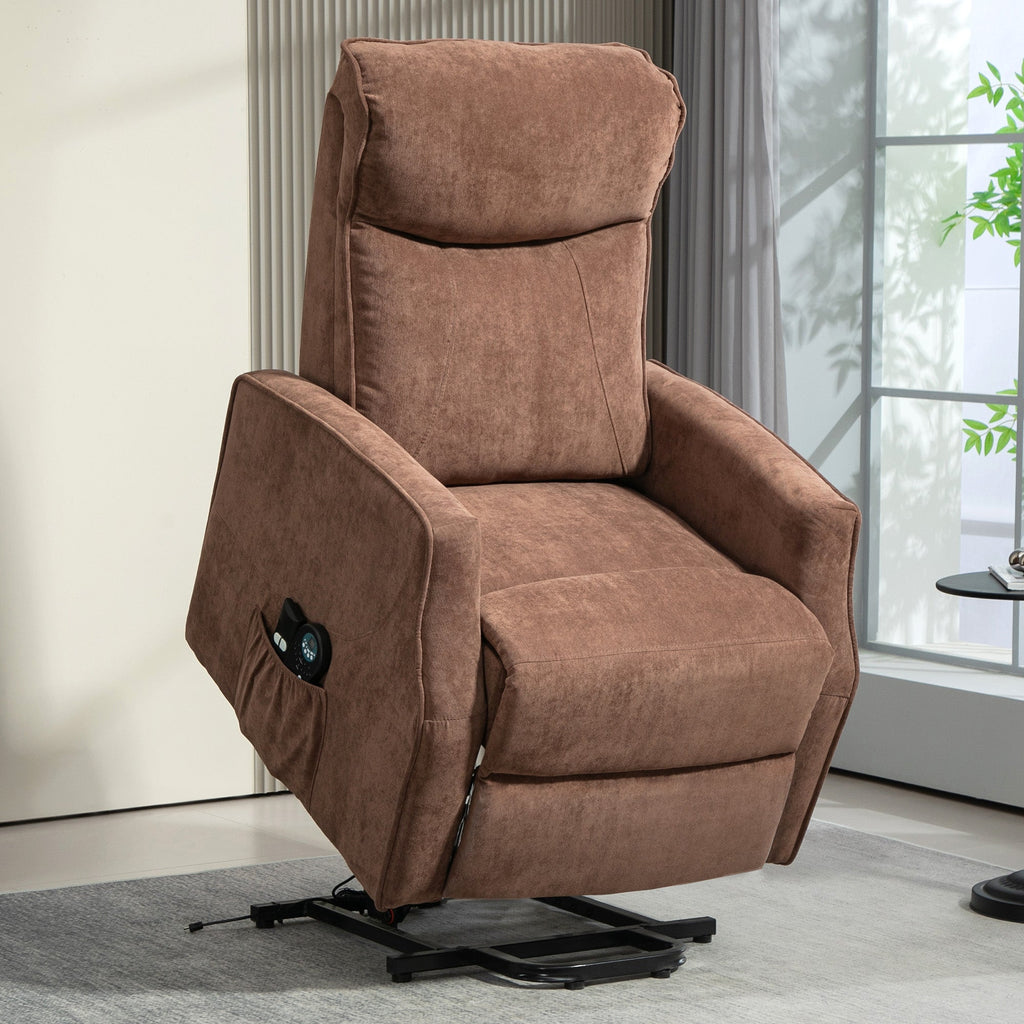EasyComfort Relaxfauteuil met opsta-ondersteuning, 8 massagepunten, bruin