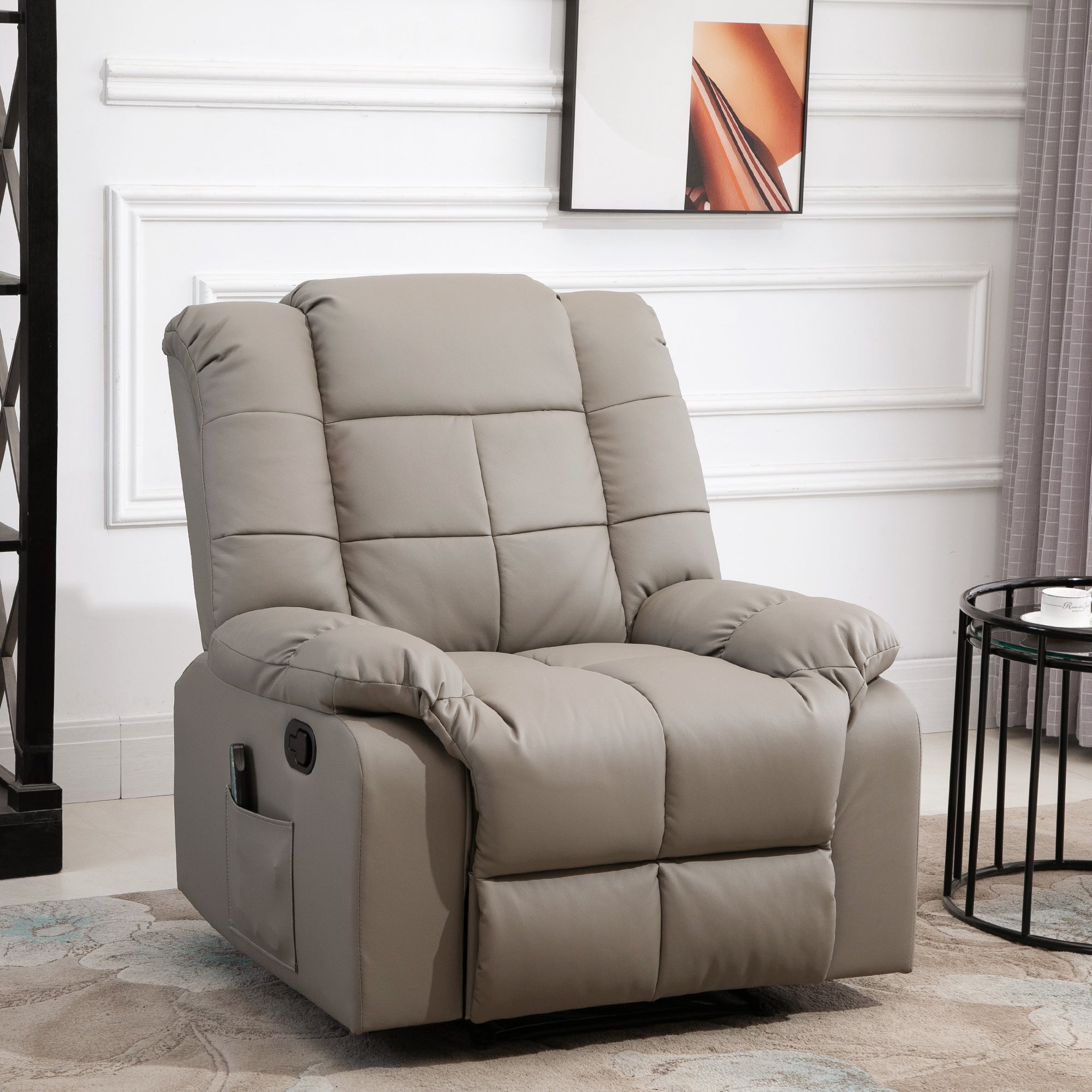 EasyComfort Poltrona Relax fauteuil met 8 massagepunten, verstelbaar tot 165°
