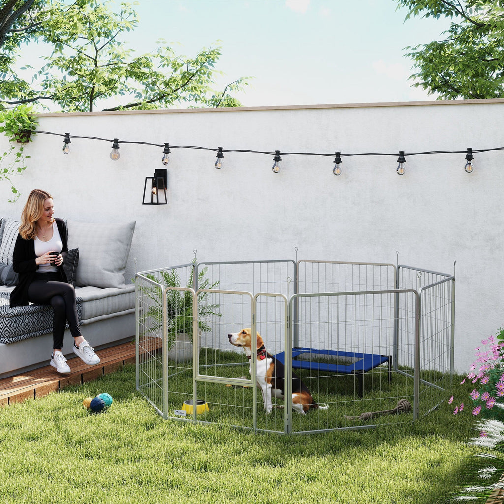 EasyComfort Hondenren 8 panelen inklapbaar, 80 cm