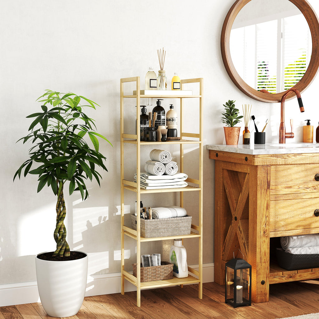 EasyComfort Badkamerrek 5 verstelbare planken, 43.5x31.5x142 cm