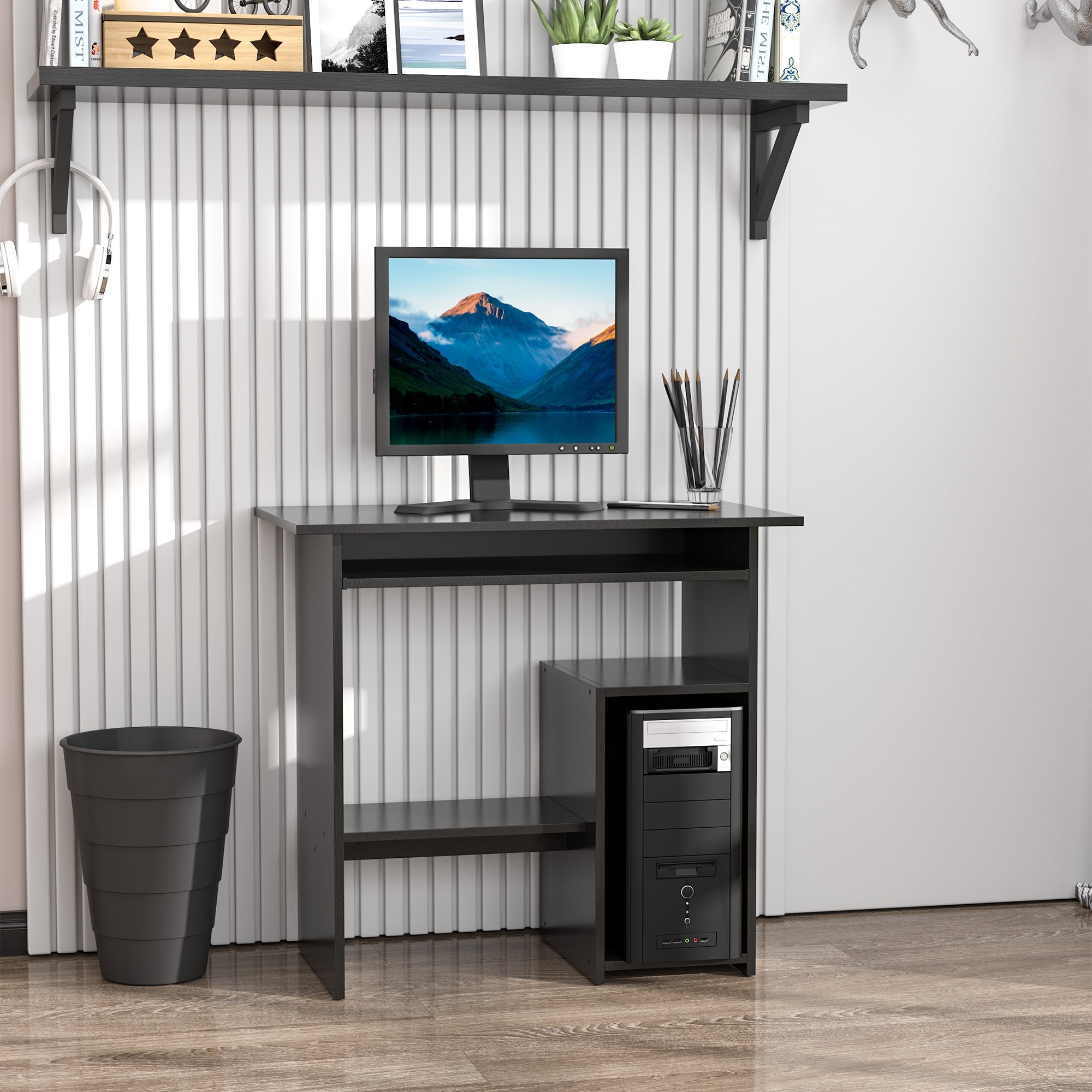 EasyComfort Modern pc-bureau 80x45x75 cm, zwart