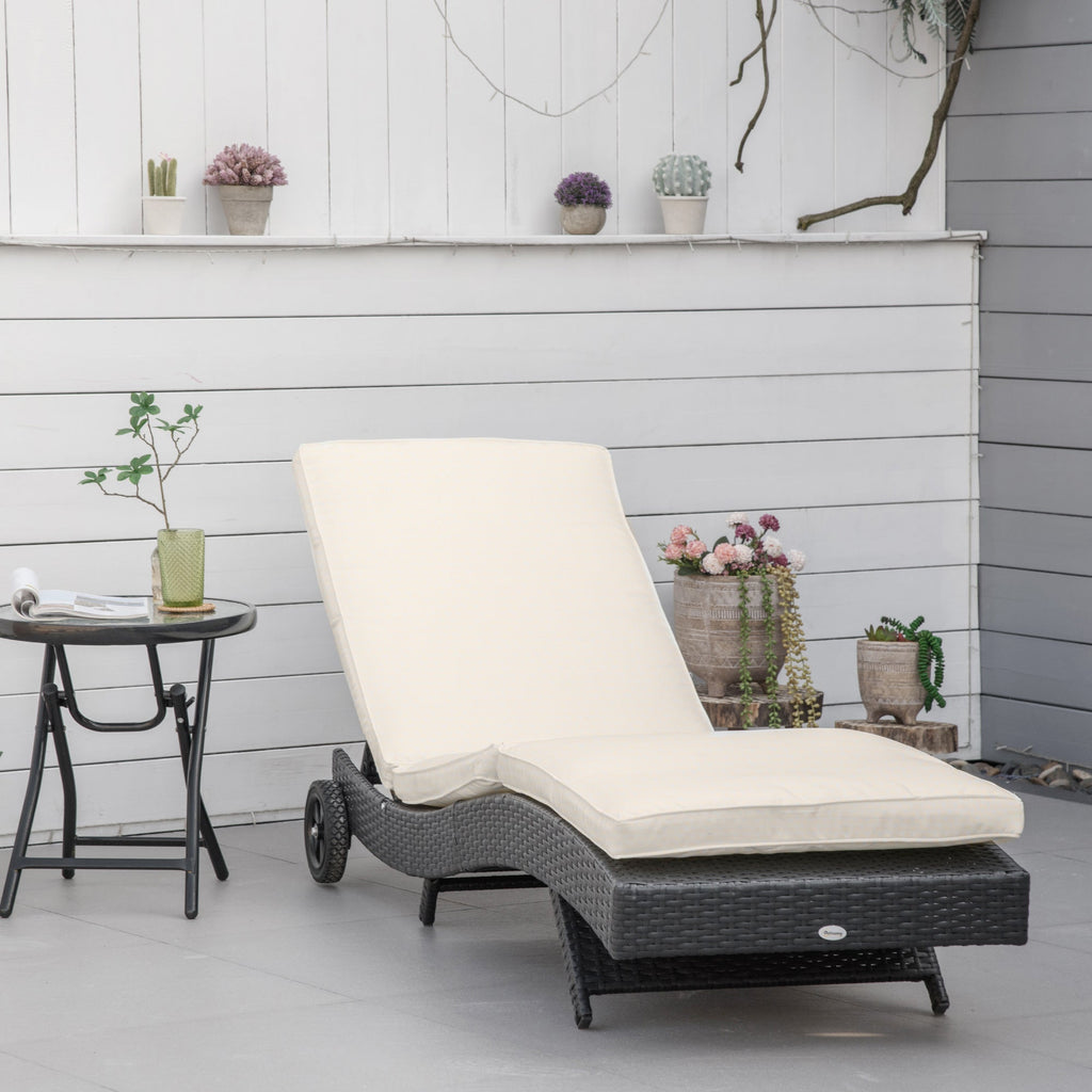 EasyComfort Sdraio tuinligstoel 207x70x70 cm, zwart