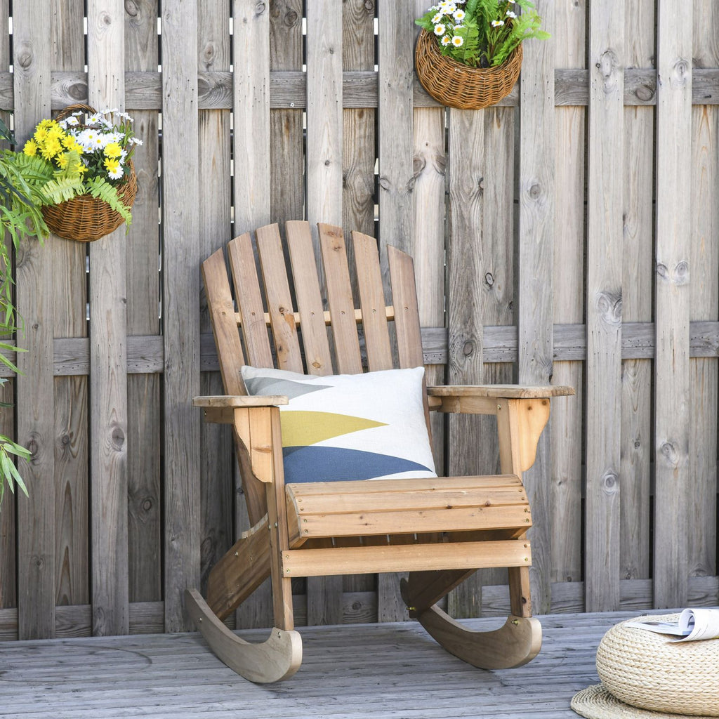 EASYCOMFORT Adirondack Schommelstoel teakkleur