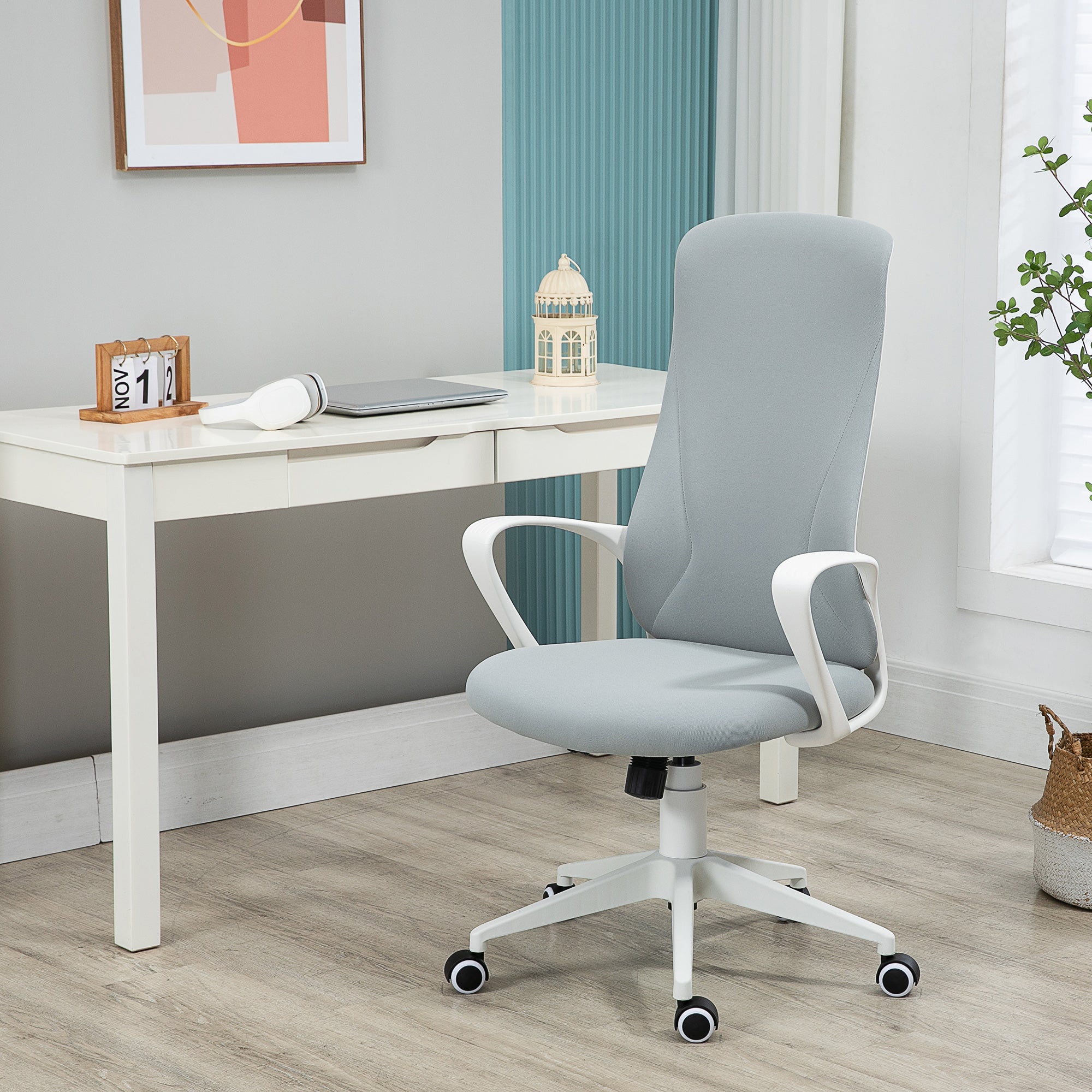 Easycomfort Sedia da Ufficio Ergonomica with Altezza Regolabile e Funzione di Inclinazione, 62x56x110-119.5 cm