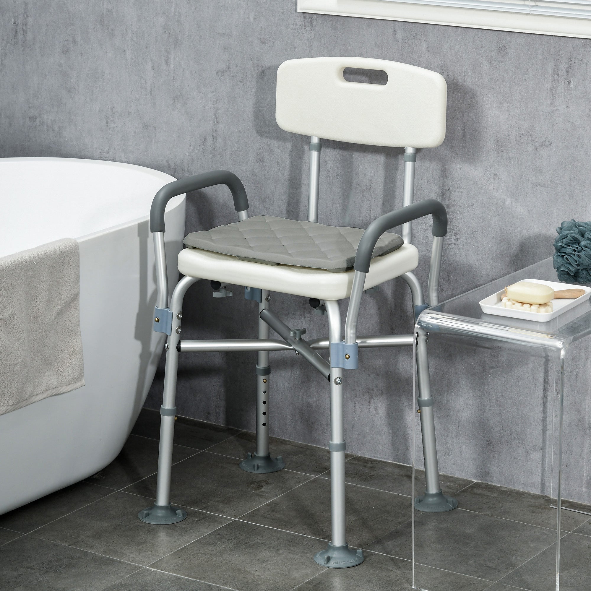 EasyComfort Sedia Douchestoel verstelbaar 53.5x52x80-90 cm