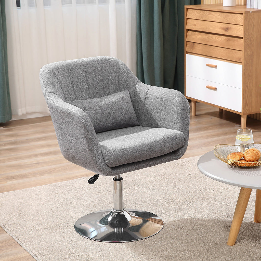 EasyComfort Sedia Girevole draaistoel verstelbaar 60x60x79-91 cm, grijs