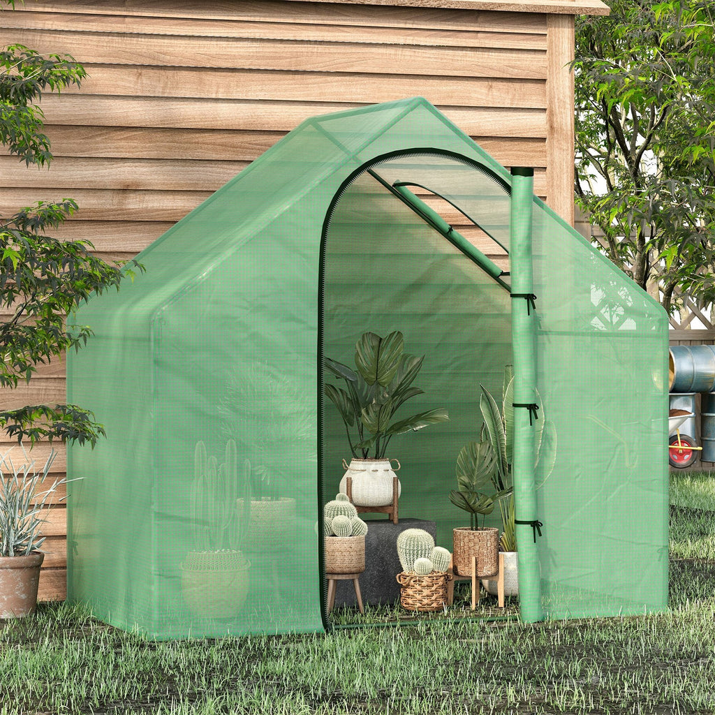 Easycomfort Serra da Giardino with Porta a Cerniera e Presa d'Aria, 4 Funi e Paletti Inclusi, 180x100x168 cm, Verde