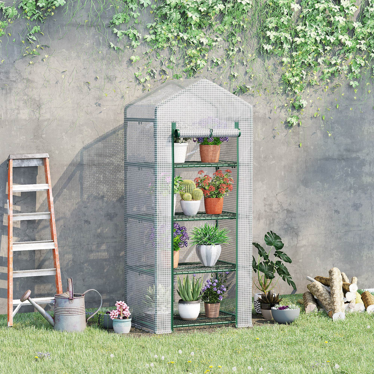 EASYCOMFORT verticale tuinkas met 4 niveaus, 70x50x160 cm