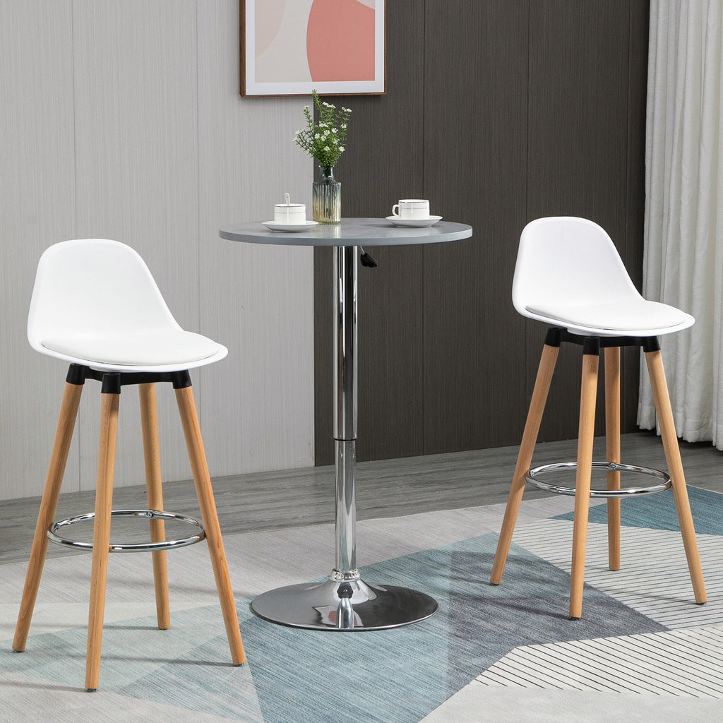 EasyComfort Set van 2 barkrukken Nordic stijl, wit