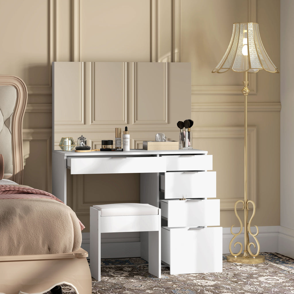 EasyComfort Set Tavolo da Trucco make-up tafelset 97.2x44.5x136.5 cm wit