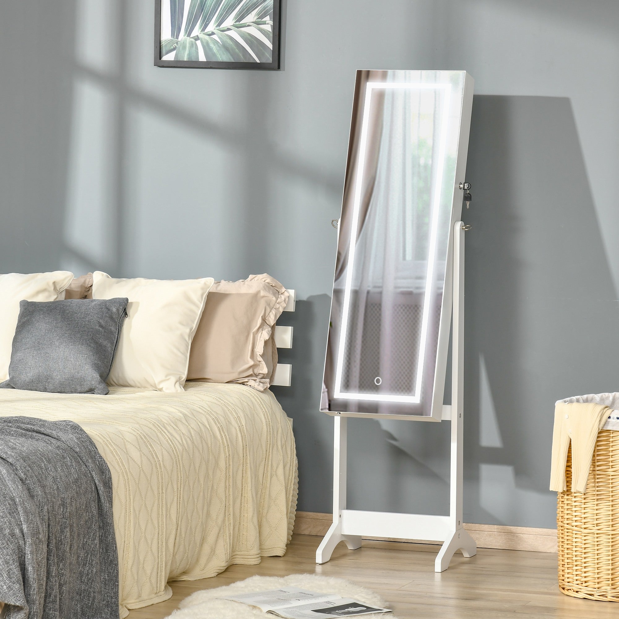 EasyComfort staande sieradekast met LED-verlichting 46x36.5x151.5 cm