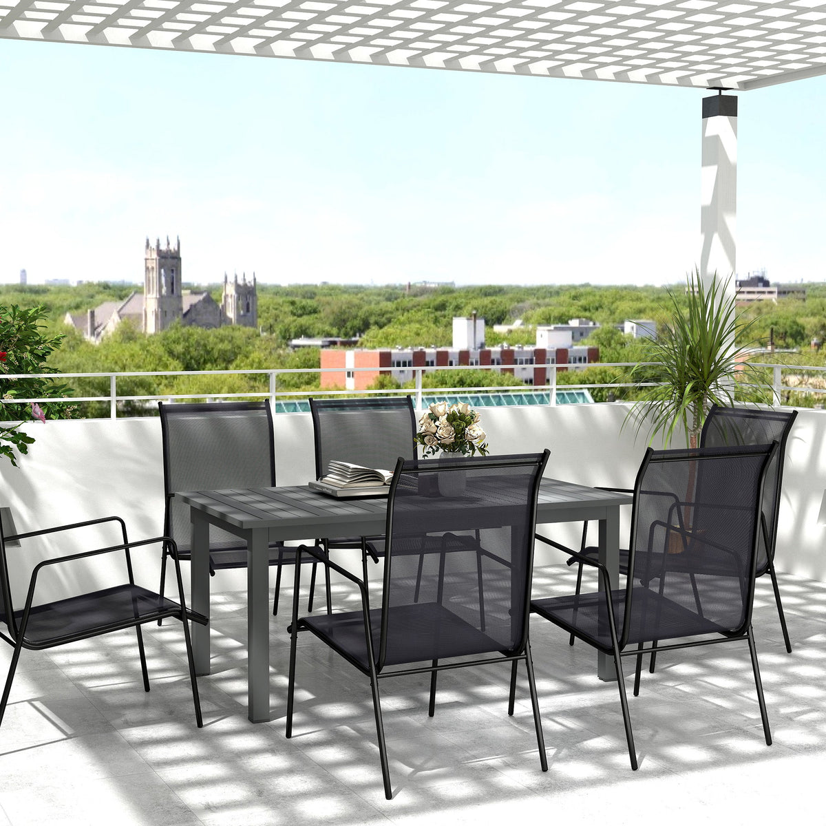EasyComfort Allungbare tuintafel 160–220 cm voor 6–8 personen