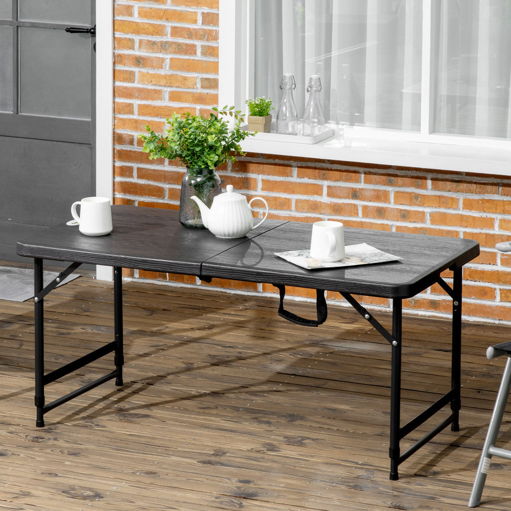 EasyComfort inklapbare tuintafel 4-persoons 118x60 cm – 2 hoogtes