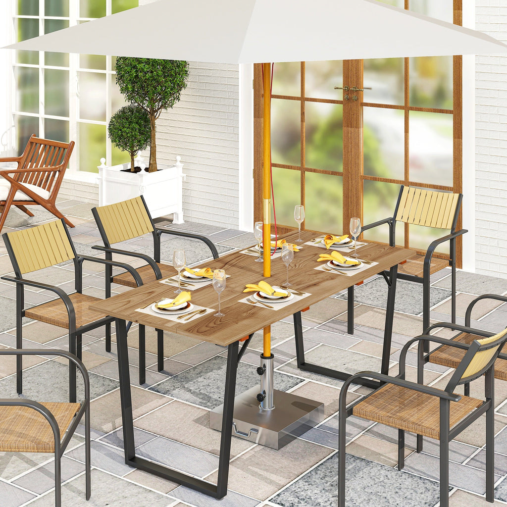 EasyComfort rechthoekige tuintafel 6-persoons 175x80x75 cm