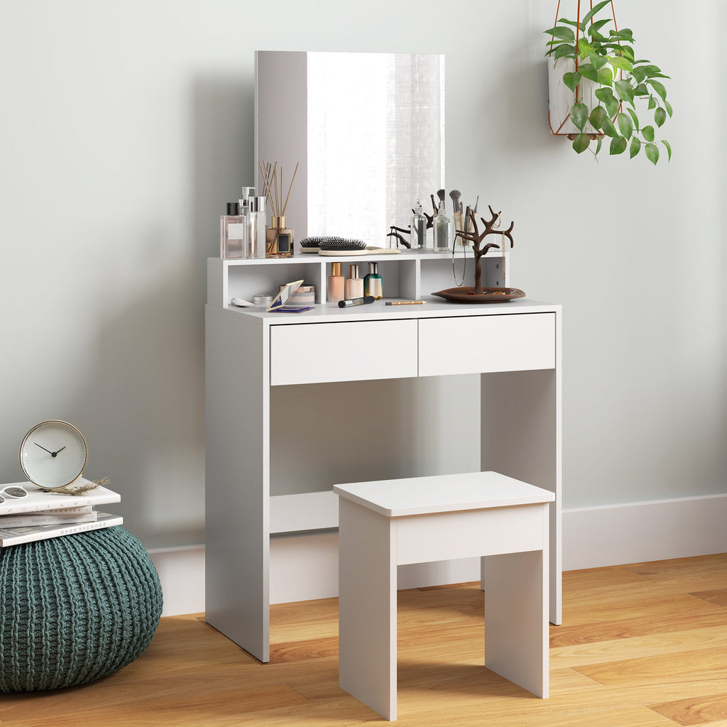 EasyComfort Tavolo da Trucco make-uptafel 75x38x135 cm wit
