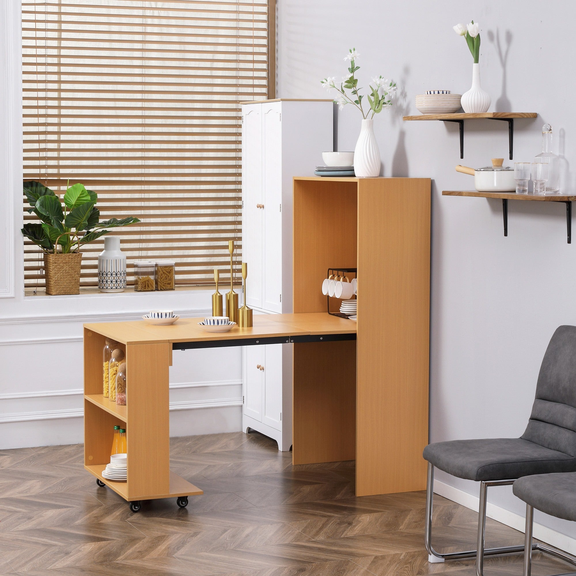 EasyComfort Tavolo Pieghevole - Vouwtafel voor 3 personen, 75x144x144,5 cm