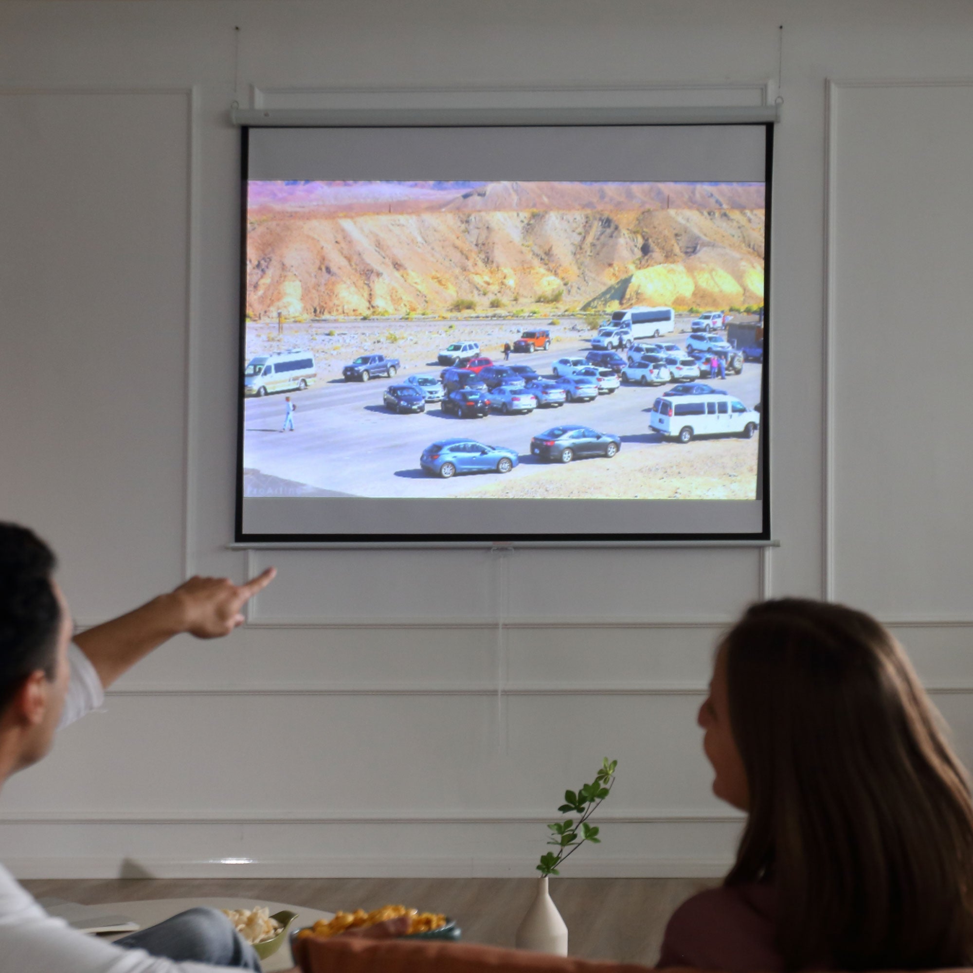 EasyComfort 100" projectiescherm 16:9/4:3 verstelbaar