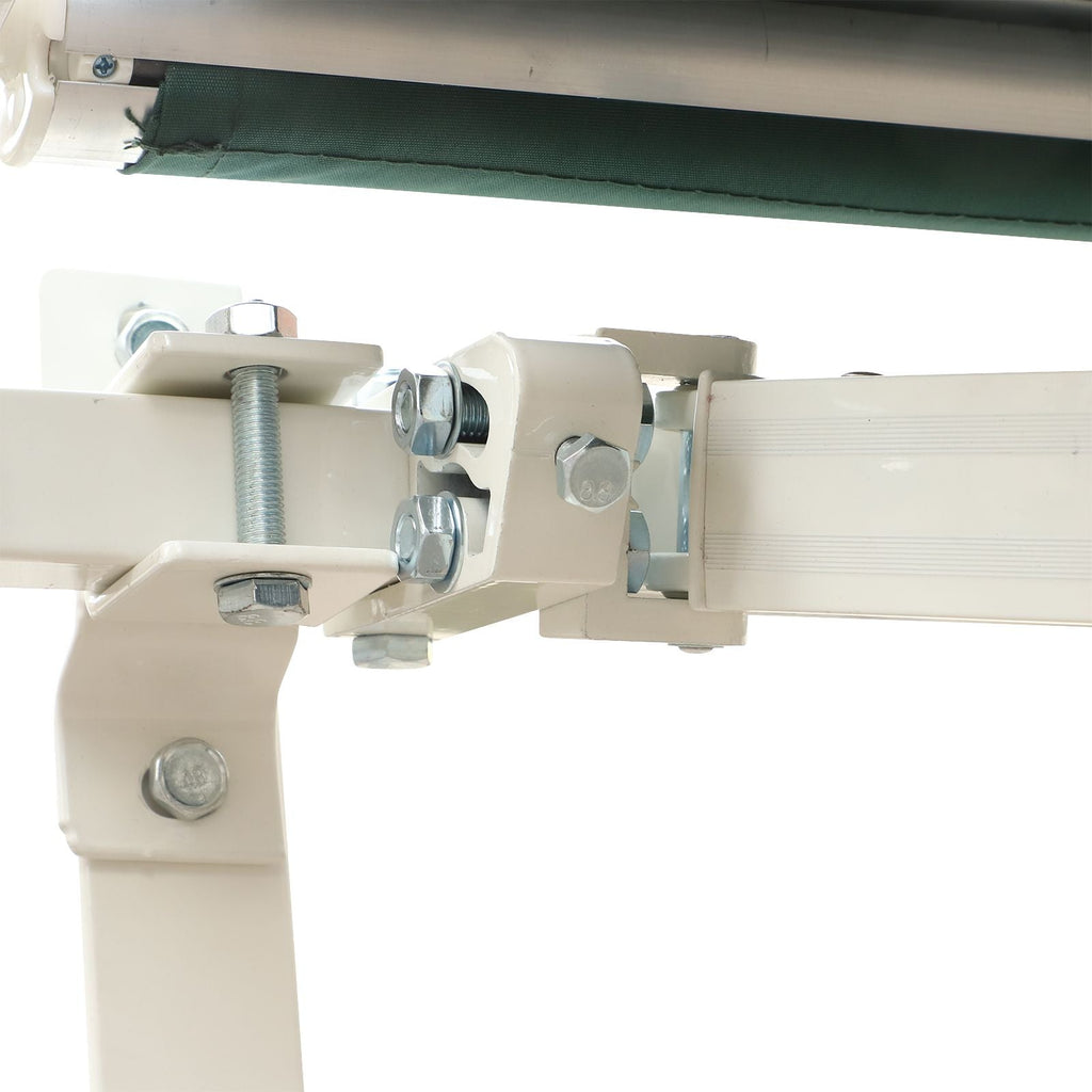 EASYCOMFORT Roller Awning with Crank, in Aluminum and Polyester, 3x2.5m, Dark Green