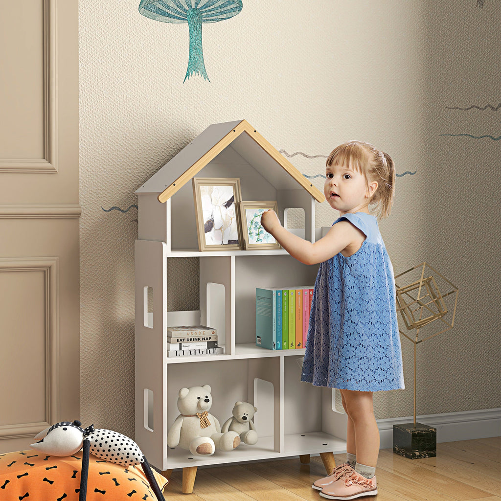 EasyComfort ZONEKIZ Kinderboekenkast 3 niveaus 65x25x108.5 cm