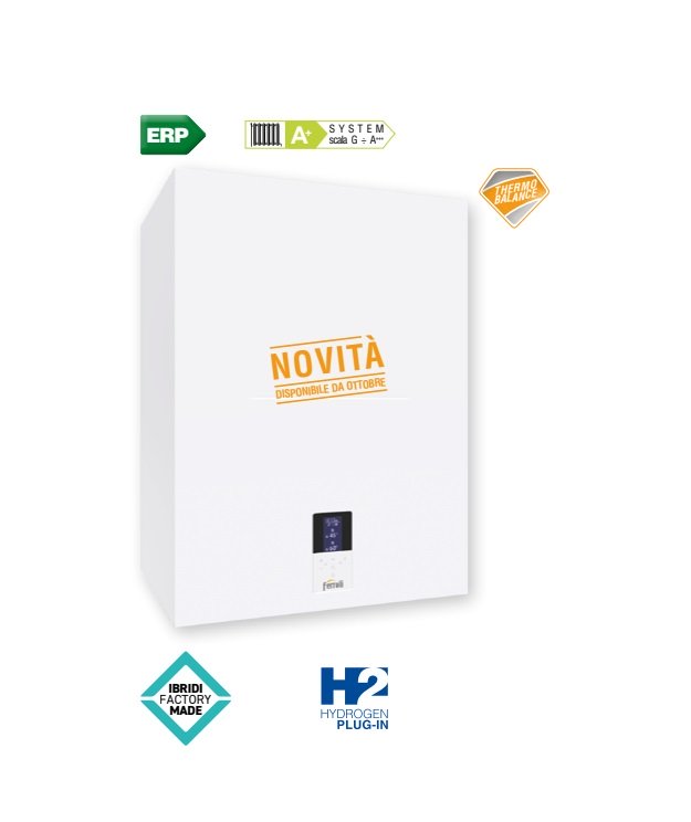 Ferroli condensing boiler Bluehelix HiTech RRT 34 K 50 with 50 liter accumulation free low NOx methane or LPG smoke exhaust kit - New