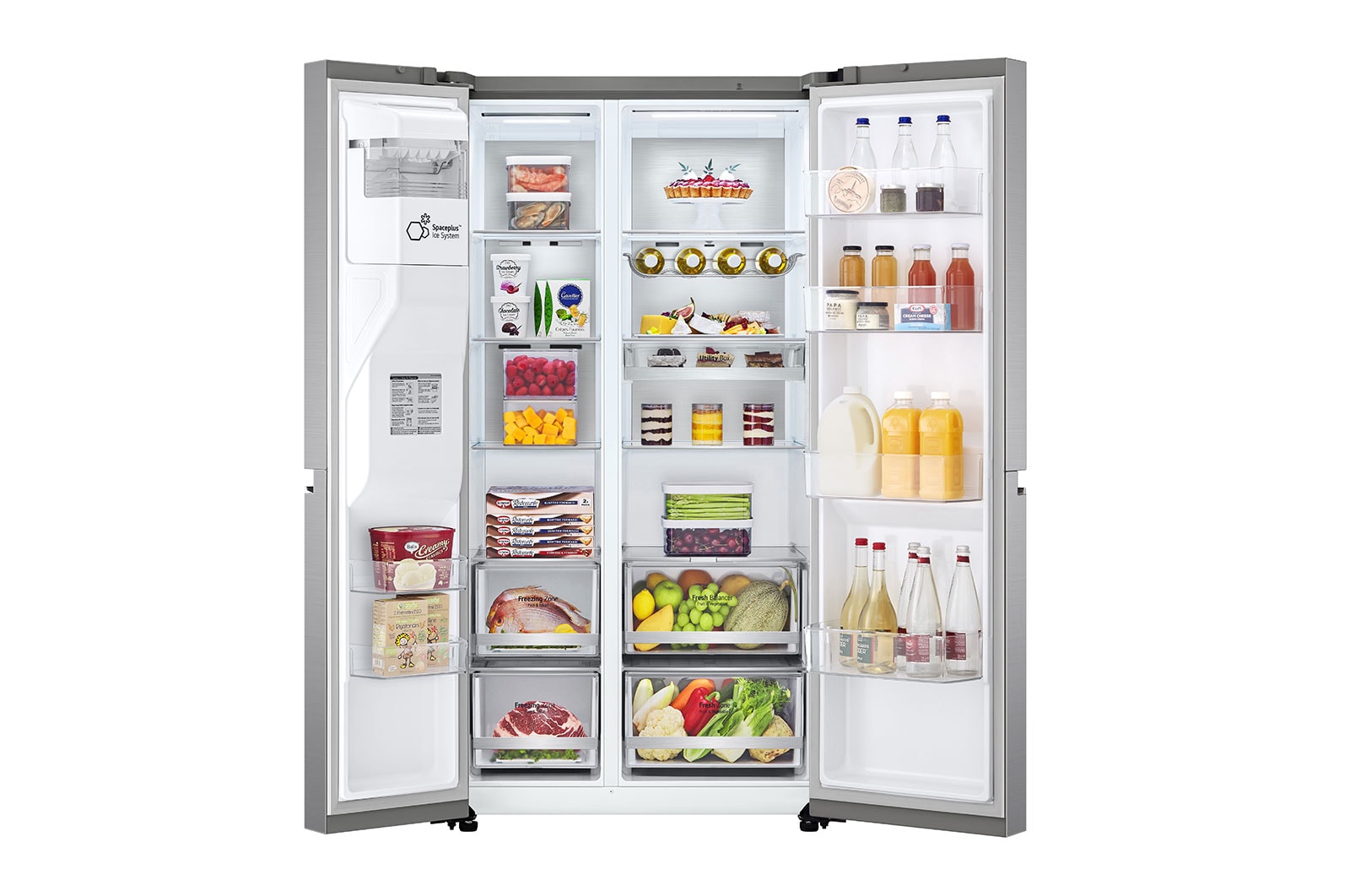American Refrigerator Lg Side by Side Inverter Wi-Fi Smart ThinQ LED Light 635 liters GSLV90PZAD