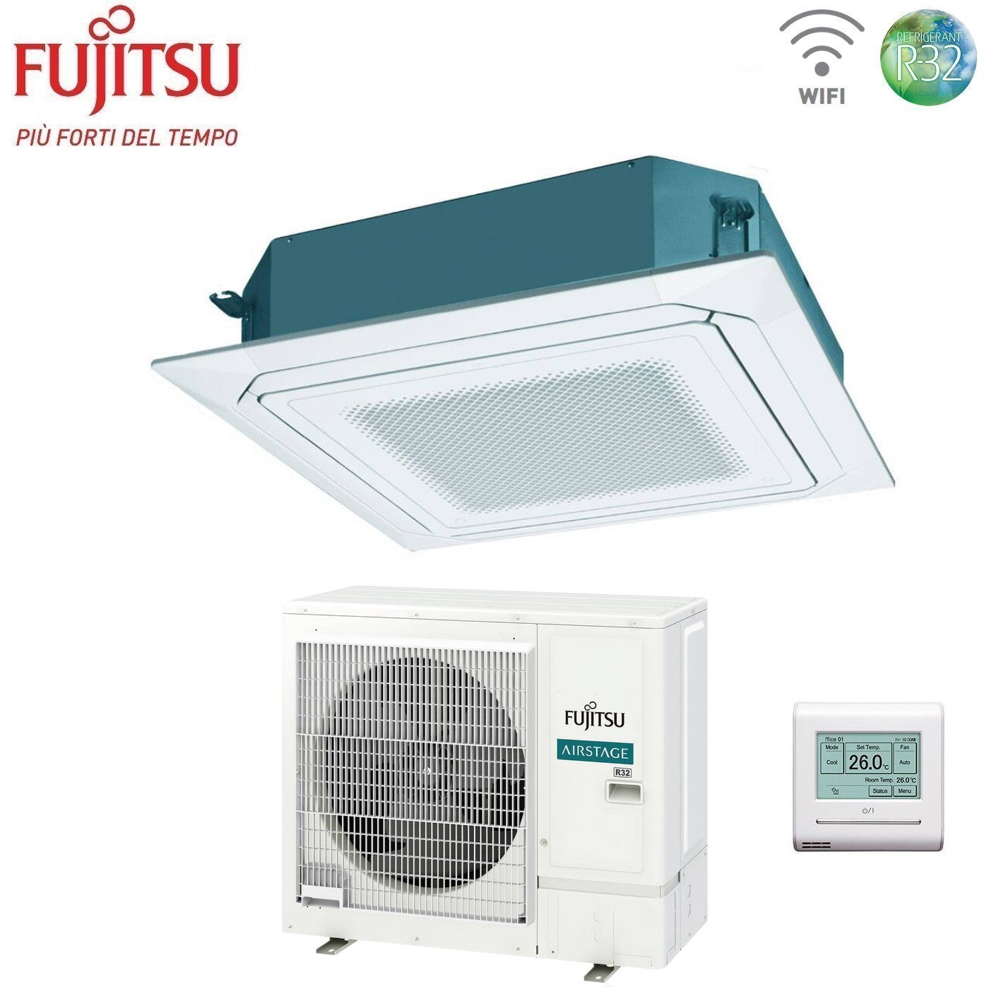 Fujitsu KR Circular Flow cassette-airconditioner 30000 Btu