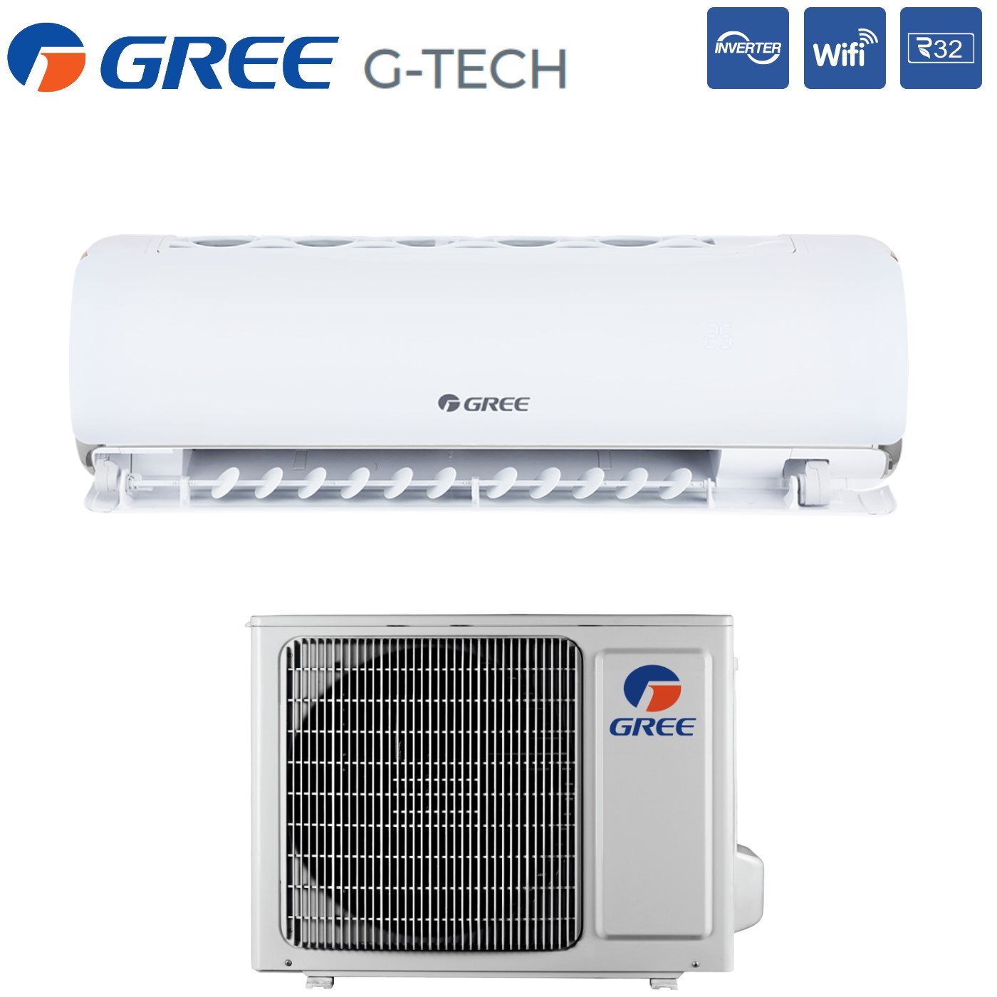 Air conditioner Gree G-Tech 9000 Btu GWH09AEC-K6DNA1A R-32 built-in Wi-Fi