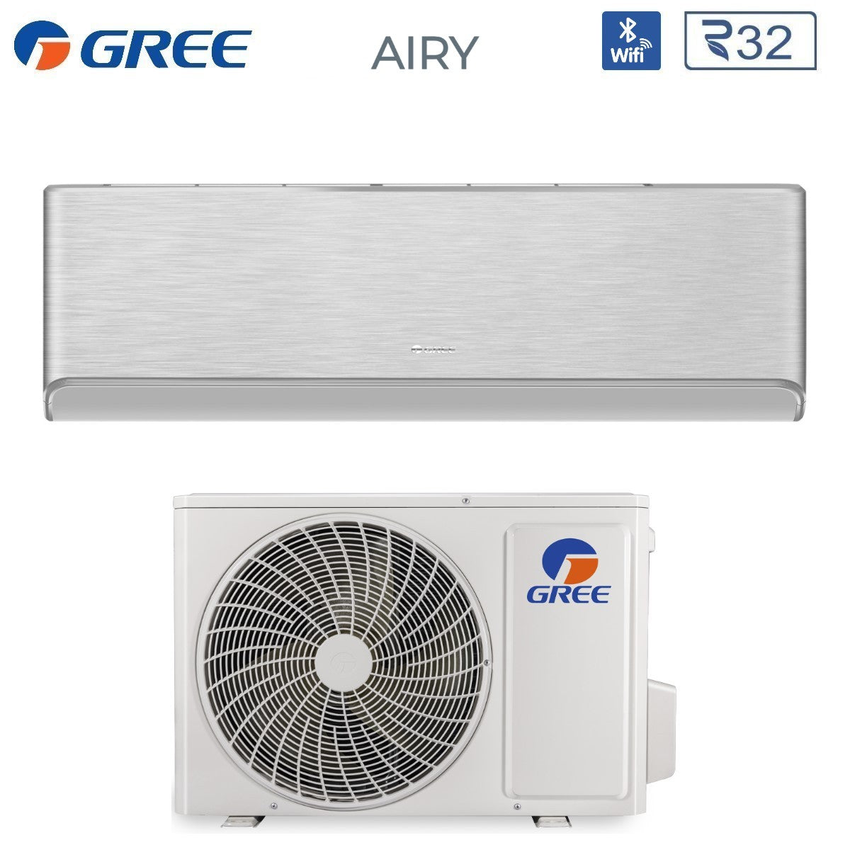 Air conditioner Gree Airy Silver 9000 Btu GWH09AVCXB-K6DNA1B R-32 built-in Wi-Fi