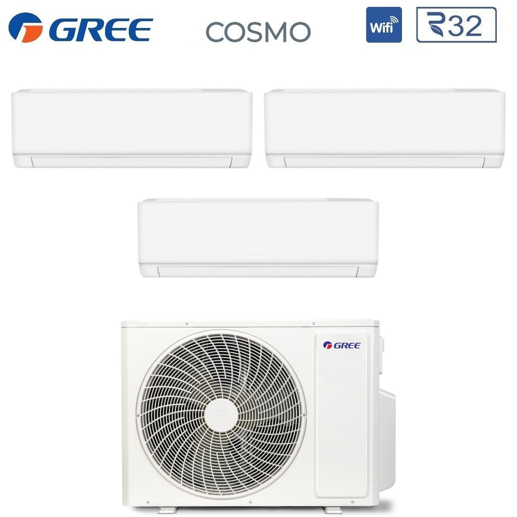 Gree Cosmo triple-split airconditioner 9+9+18 met Wi‑Fi