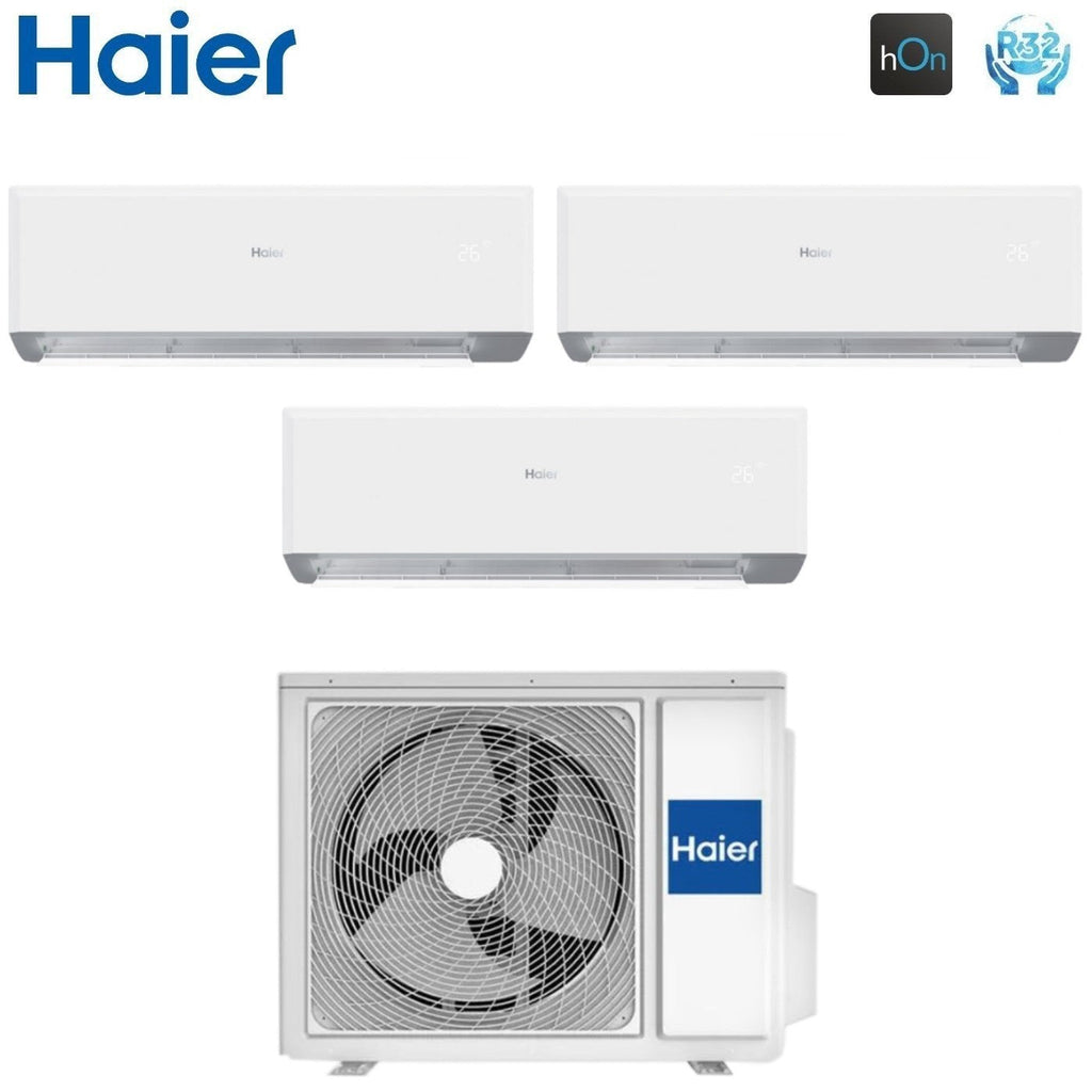 Haier 9+9+12 BTU Tri-split airconditioner R-32 Wi‑Fi (3U55MEEFRA)