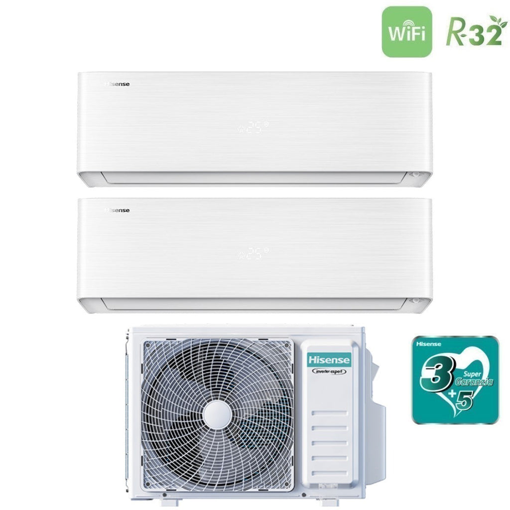 Hisense Energy Pro X dual-split airconditioner 12+12 met 2AMW52U4RXC (R-32, Wi‑Fi)