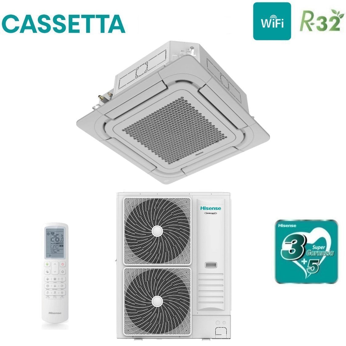 Hisense AUC175UR4RKC8 cassette airconditioner 60000 BTU