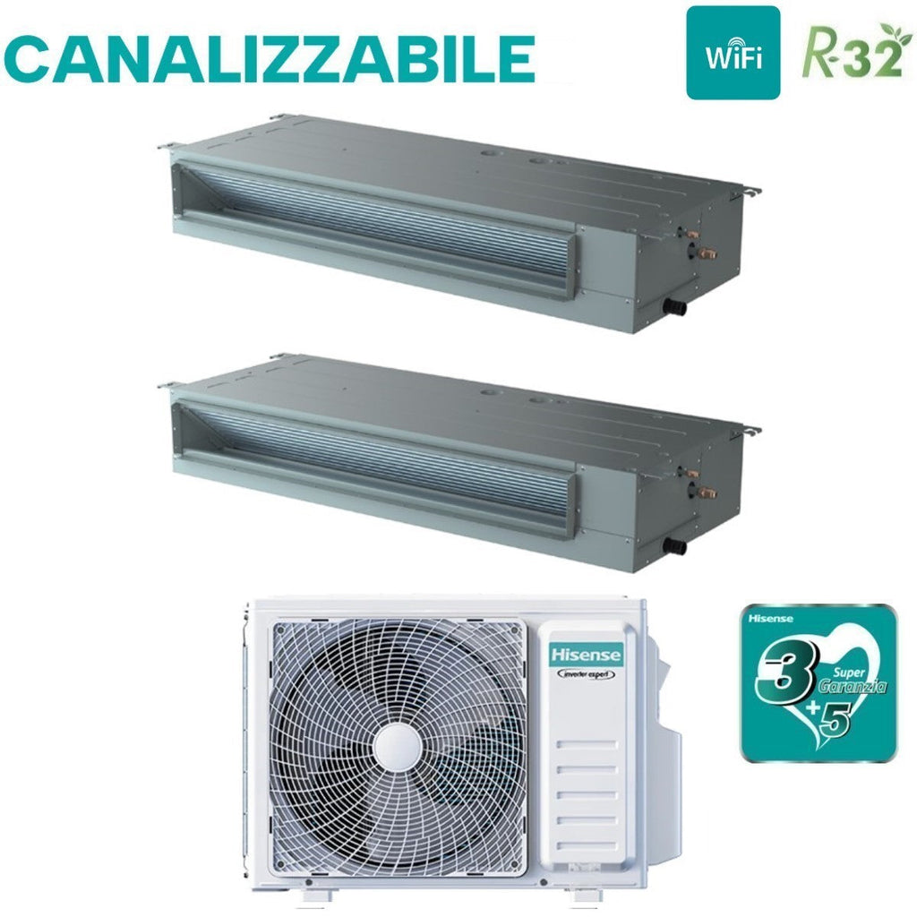 Hisense 4AMW81U4RJC Dual-split kanaal-airconditioner 18+18 (R-32)