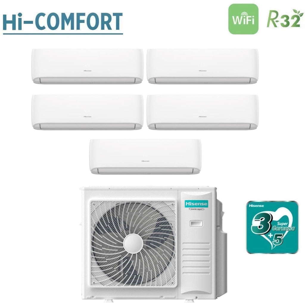 Hisense Hi-Comfort penta-split airconditioner 5×9000 BTU (5AMW105U4RQC) R-32