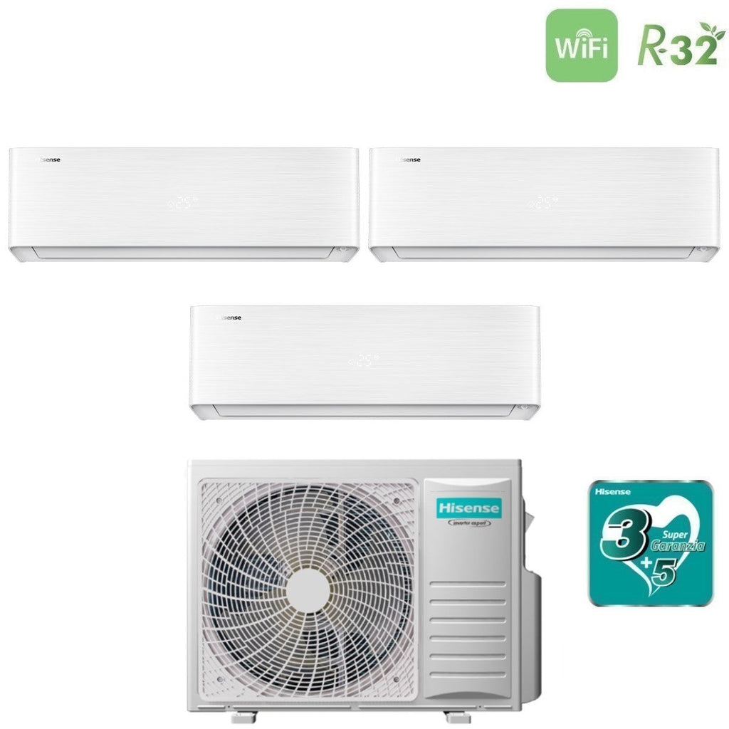 Hisense Energy Pro X tri-split airconditioner 9+9+18 met 4AMW81U4RJC (R-32, Wi‑Fi)