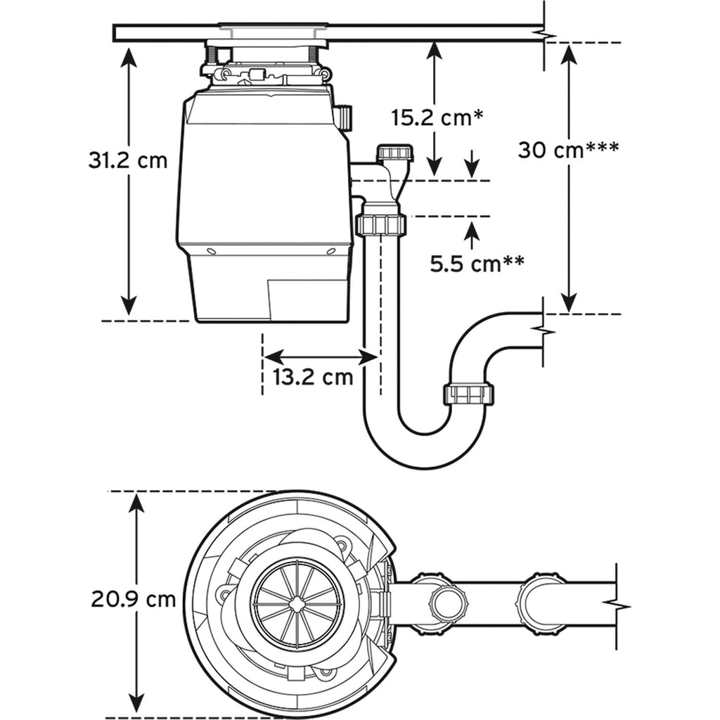 InSinkErator Power Premium 700 EC afvalvermaler 980 ml