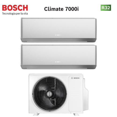 Air conditioner dual-split Bosch Climate 7000i Silver 7+12 with 5000M 53/2 E R-32 built-in Wi-Fi