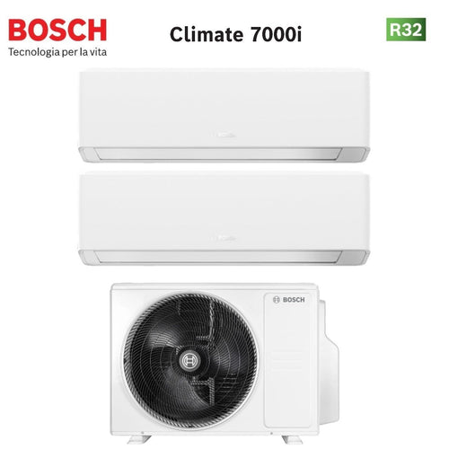 Air conditioner dual-split Bosch Climate 7000i White 7+12 with 5000M 41/2 E R-32 built-in Wi-Fi